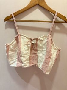 Striped Tie-Front Cami Top