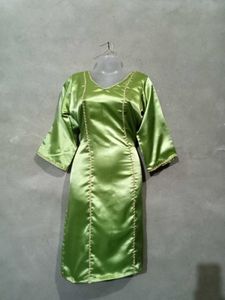 Green Satin Style Dress