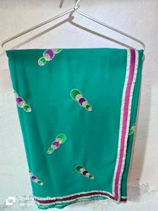 Sea Green saree with blouse