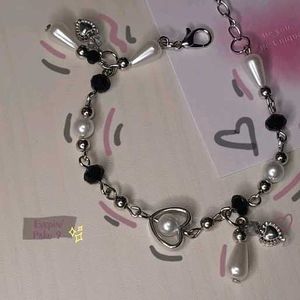 Pearl & Heart Charm Bracelet