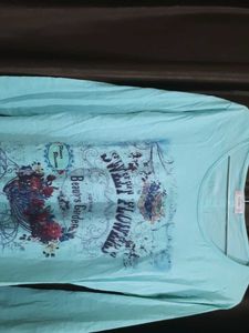 Pastel Blue Long Sleeves Top