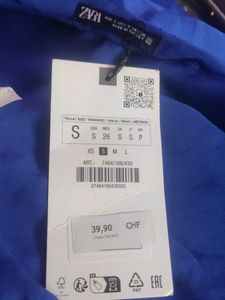 ZARA Elegant Blue Tie-Front Top