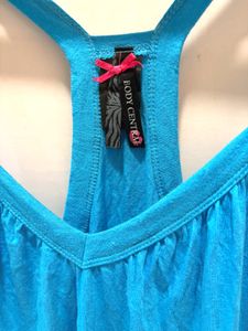 Blue Racerback Tank Top