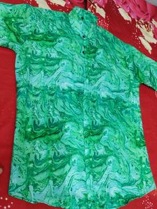 New Green Patterned Shirt