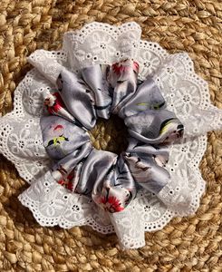 Floral Lace Scrunchie