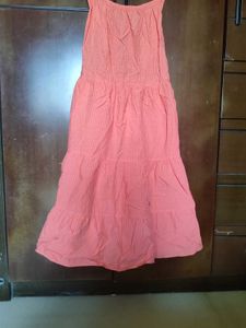 Coral Striped Sundress