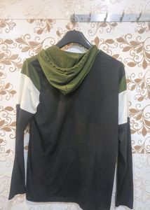 Bold Black, Green, and White Hoodie