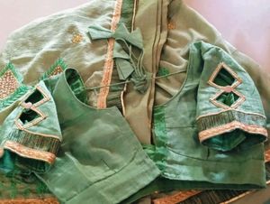 Silk saree With Resham And Jari Embroidery
