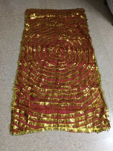 Red & Gold Fringe Bridal Duppatta