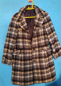 Vintage Plaid Wool Coat