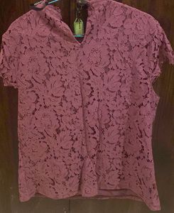 Mauve Lace Top