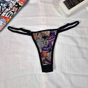 Cartoon &amp; Leopard Print Thongs