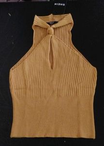 Mustard Halter Neck Top SIZE :- M