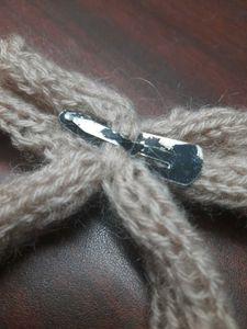 Knit Mohair Bow Hair Clip