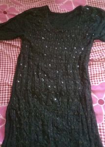 Elegant Black Embellished Kurti