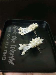 White Pearl Earrings