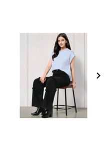 Women&#39;s Light Blue Solid Cap Sleeve Cotton T-Shirt
