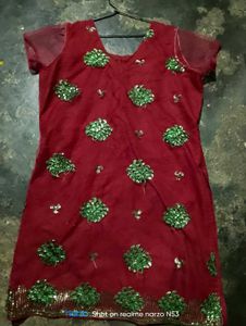 Embellished Red Kurti For Women ❤️