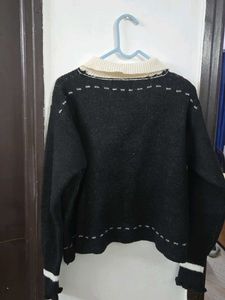 Cute Embroidered Knit Sweater fits S/M
