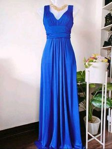 Elegant Blue Maxi Dress