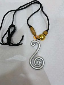 Spiral Silver Clay Pendants