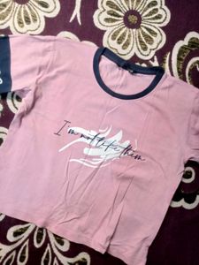 Solid Pink Crop Top