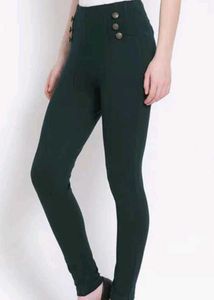 Green Skinny Fit Jeggings