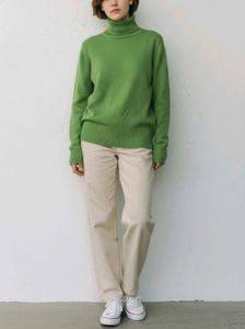 Green Turtleneck Sweater