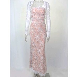 Lace White Dress With Shrug