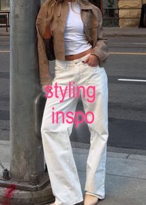 h&amp;m off-white straight fit denim (free shipping)