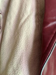 FAUX LEATHER JACKET WITH FUR INSIDE