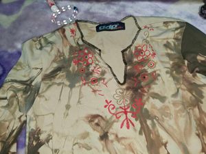 Printed Long Sleeve Top