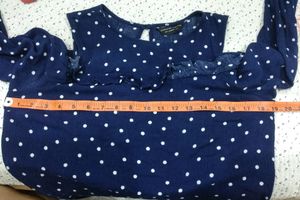 Polka Dot Cold Shoulder Top