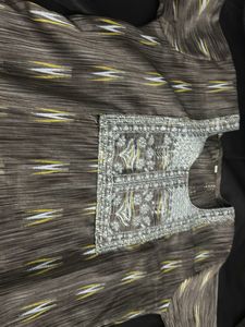 Elegant Brown Printed Kurta
