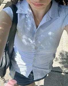 Button Down Fitted Top