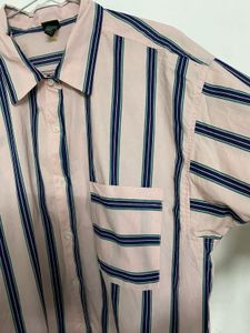 Striped Button-Down oversized women shirt