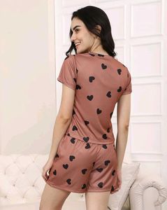 Heart Print Pajama Set