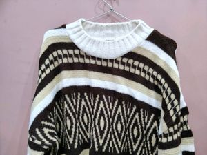 Patterned Knit Sweater