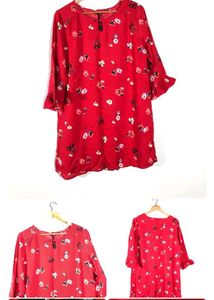 Floral Red Tunic