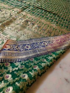 Green Banarasi primium quality 💯 😍 Saree