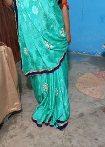 Sea Green Embellished Saree