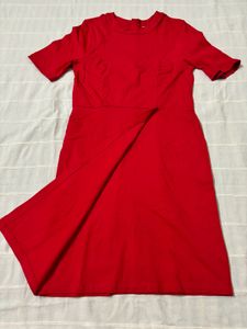Red Dress with Front Slit