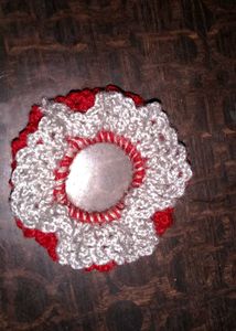 Red Crochet Scrunchie