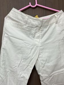 Pure Cotton White Comfy Pant For Waist 34