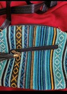 Handwoven boho sling bag