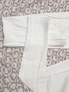 White Cotton Lounge Pants