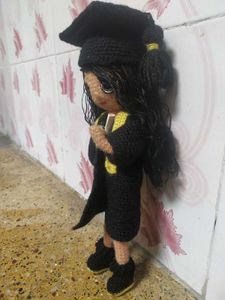 Handmade Crochet Graduation Doll