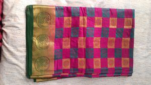 Purple And Green Saree