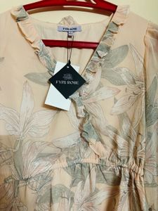 New Floral Printed Wrap Top