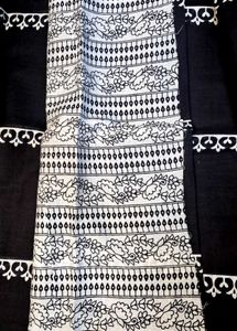 Black Pure Cotton Saree